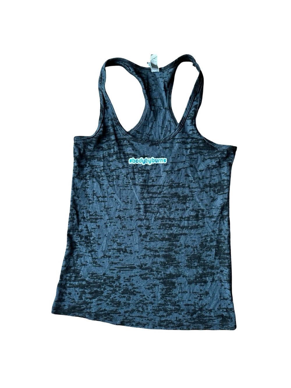 #bodybyburns Navy Textured Racerback Tank Top